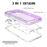 iPhone case For IPhone 15 14 13 12 11 Pro Max XR XS 6S 7 8 Plus Clear/ blue/ Gray Transparent Shockproof Armor Glossy Plain Phone Case Cover