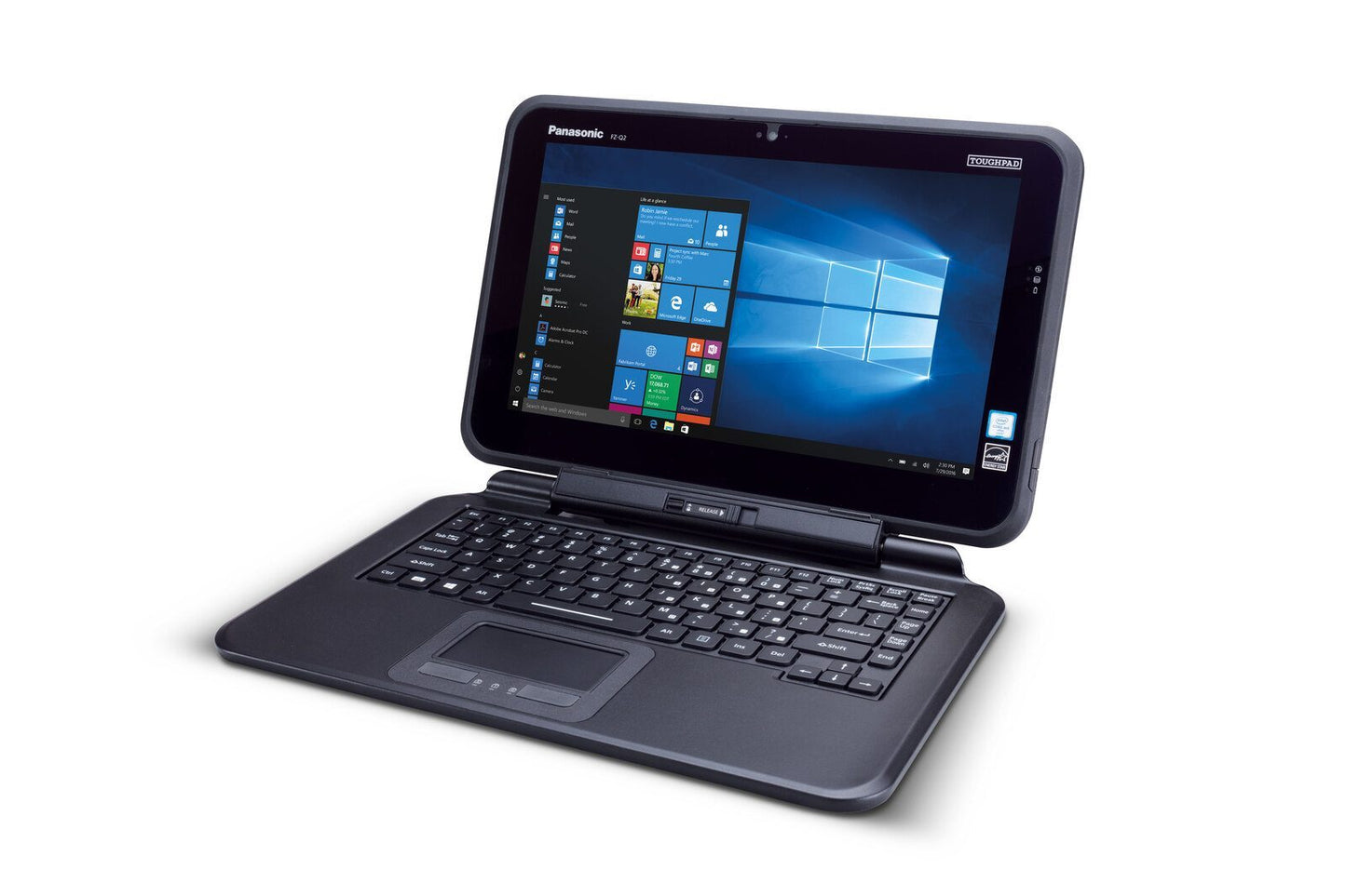 Panasonic Toughpad FZ-Q2 Rugged 2in1 tablet Intel M5 6y57 8GB 250GB 12.5inch FHD Stylus refurbished