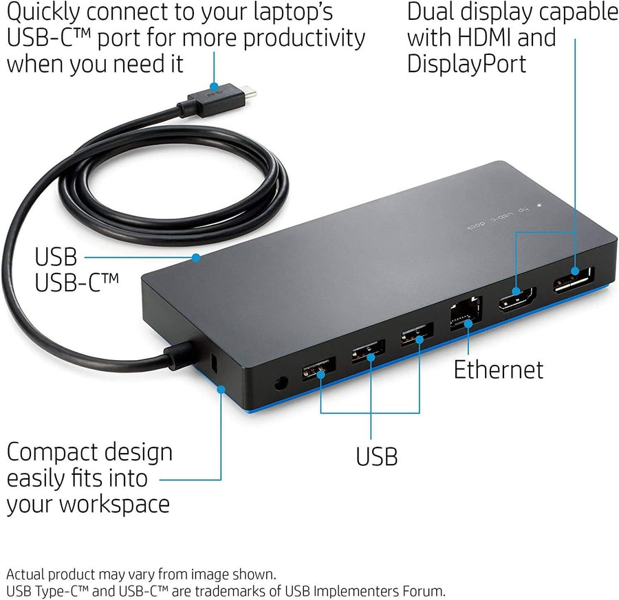 HP TPA-B01 - HP Elite USB-C Docking Station refurbished Mac Compatible