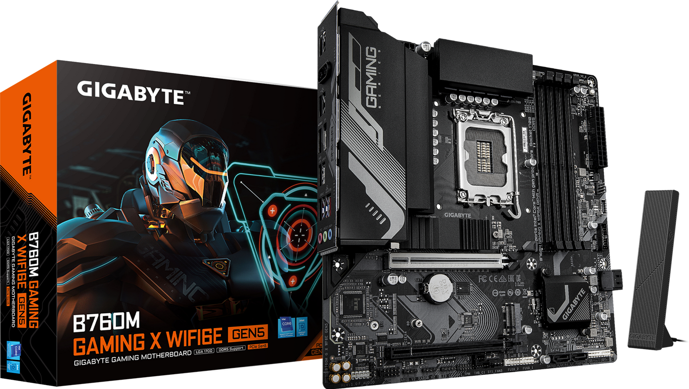 GIGABYTE B760M GAMING X WIFI6E GEN5 LGA1700 DDR5 Motherboard