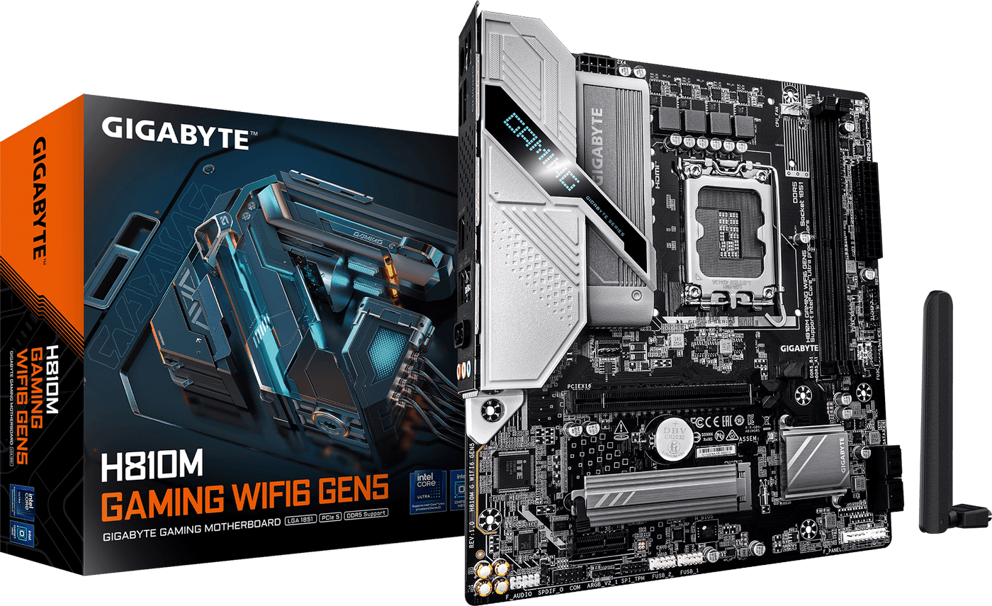 GIGABYTE H810M GAMING WIFI6 GEN5 LGA1851 DDR5 Motherboard