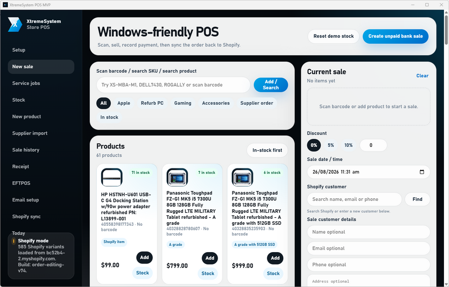 Xtremesystem POS System