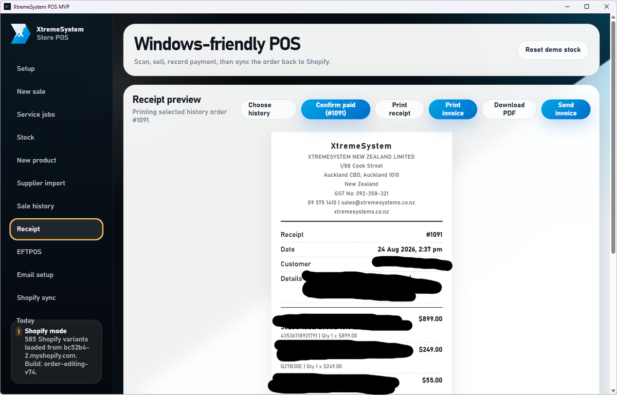 Xtremesystem POS System