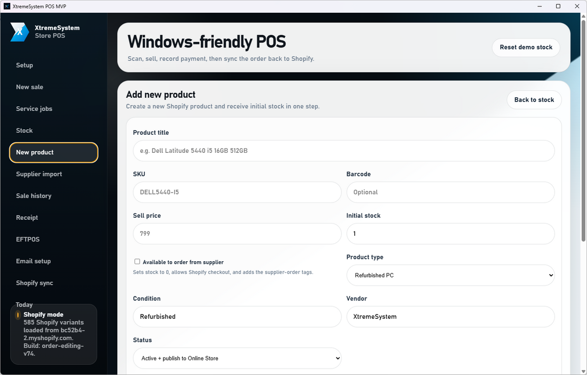 Xtremesystem POS System