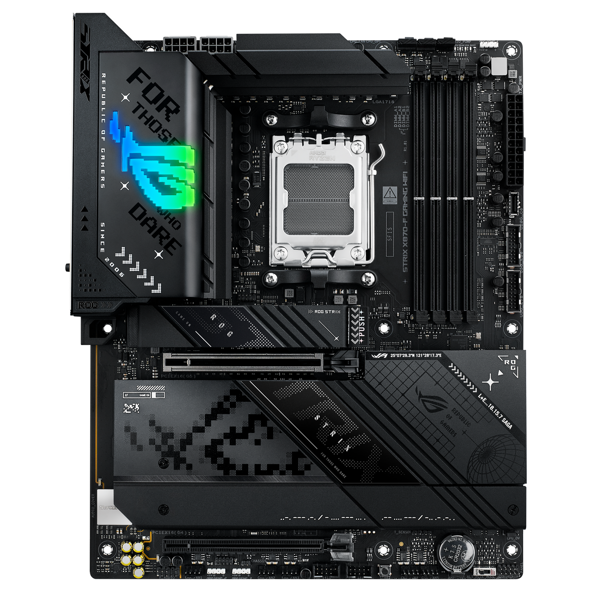 ASUS ROG Strix X870-F Gaming WiFi motherboard, manufacturer reference image