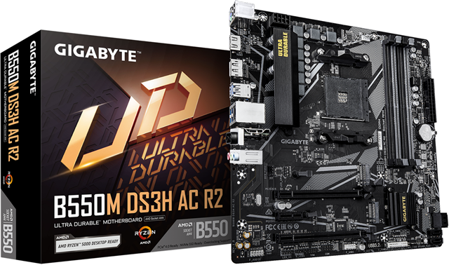 GIGABYTE B550M DS3H AC R2 AM4 DDR4 mATX Motherboard
