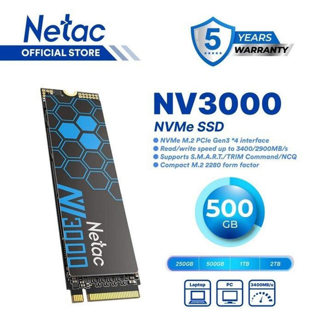 Netac NV3000 500GB PCIe 3.0 NVMe M.2 SSD