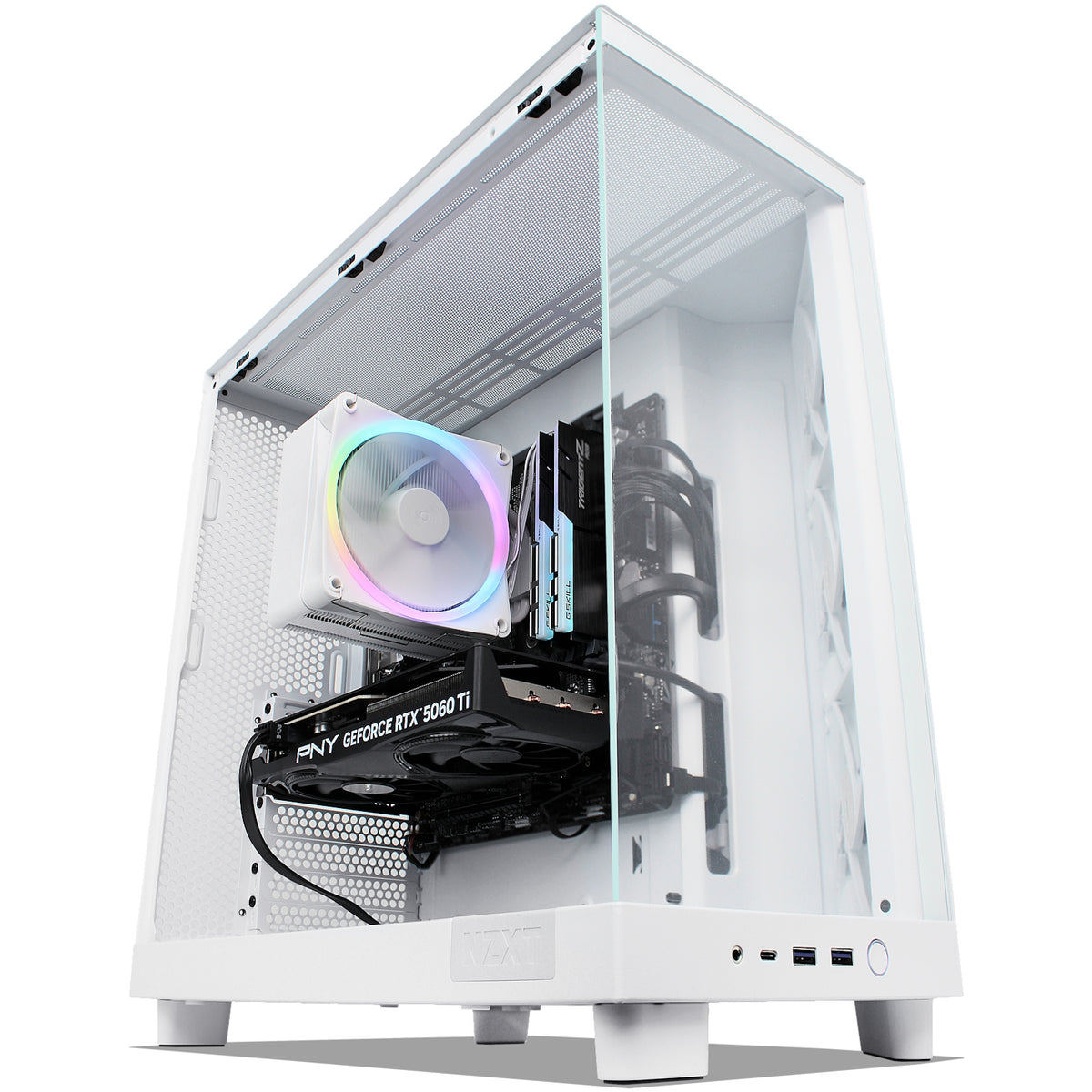 XtremeSystem XSG32 desktop, NZXT H6 Flow white case; image is a sample only